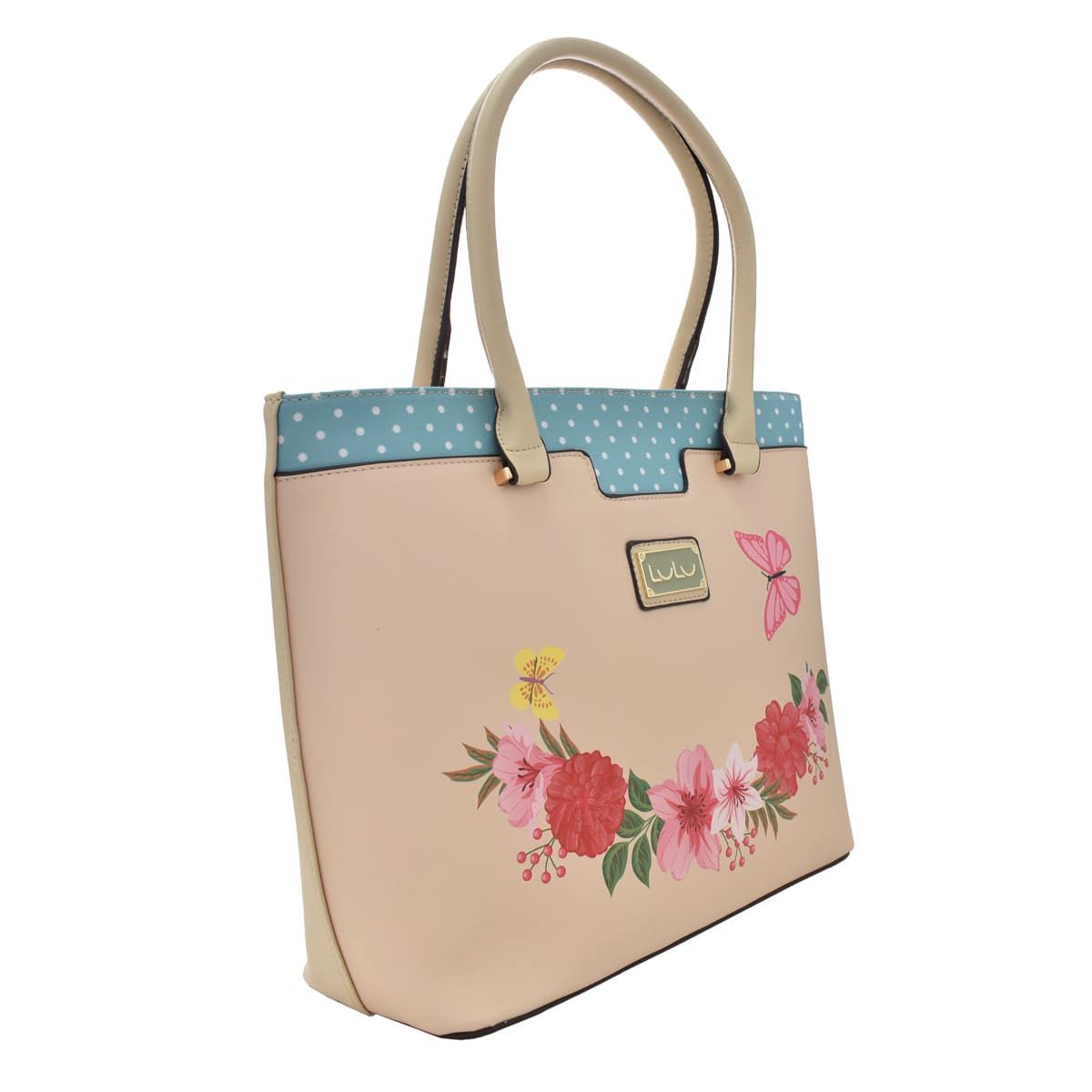 Bolsa LuLu color beige modelo 56196