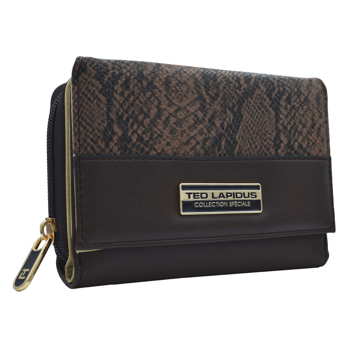 Monedero Ted Lapidus color café modelo 6351