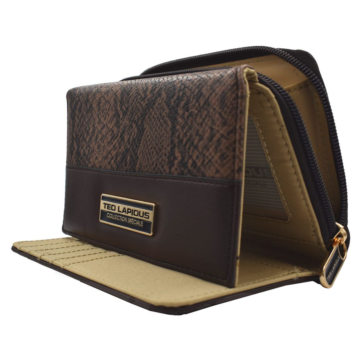 Monedero Ted Lapidus color café modelo 6351