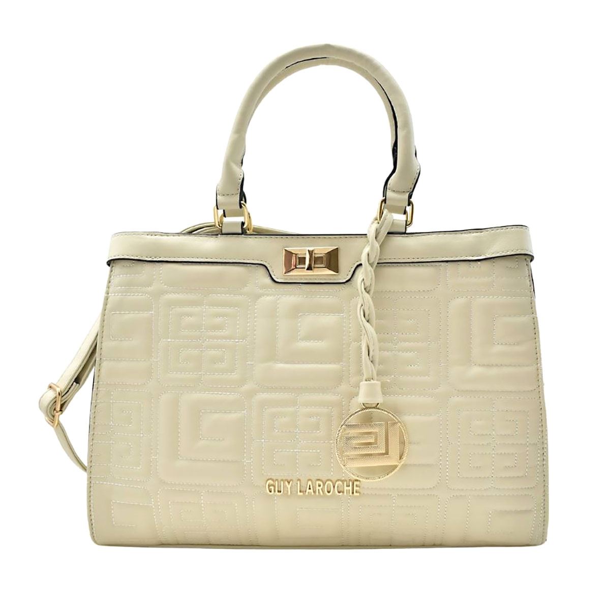 Bolsa  Guy Laroche  color  ivory  modelo  13969