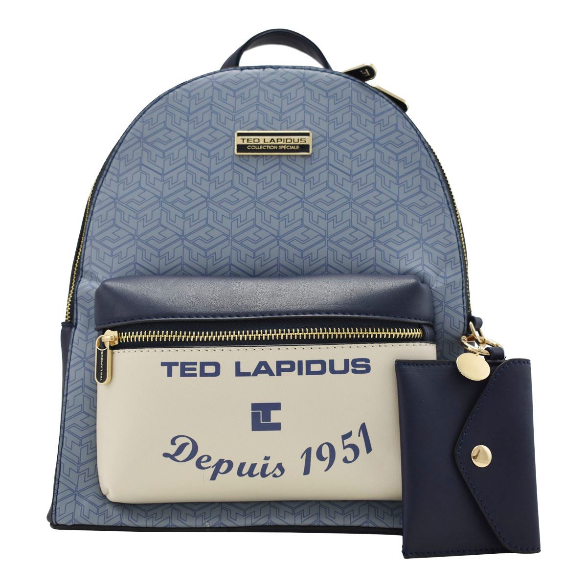 Mochila Ted Lapidus color azul modelo 2608