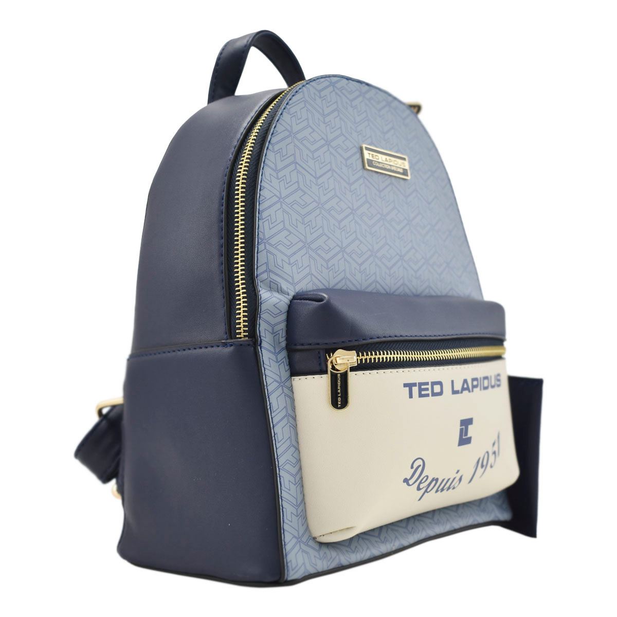 Mochila Ted Lapidus color azul modelo 2608