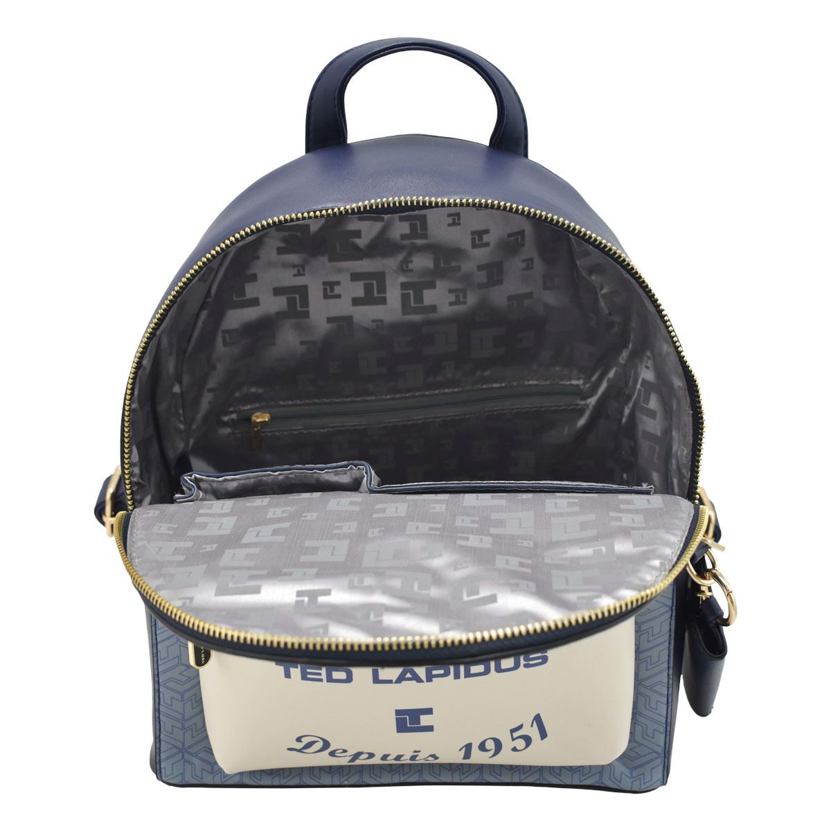 Mochila Ted Lapidus color azul modelo 2608