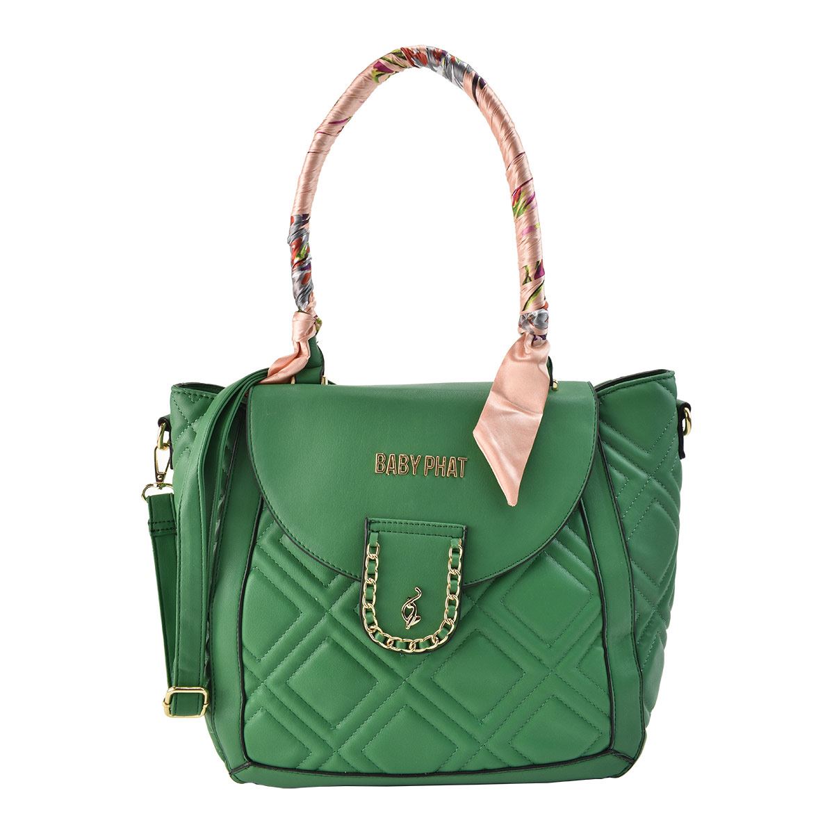 Bolsa Baby Phat color verde modelo K100