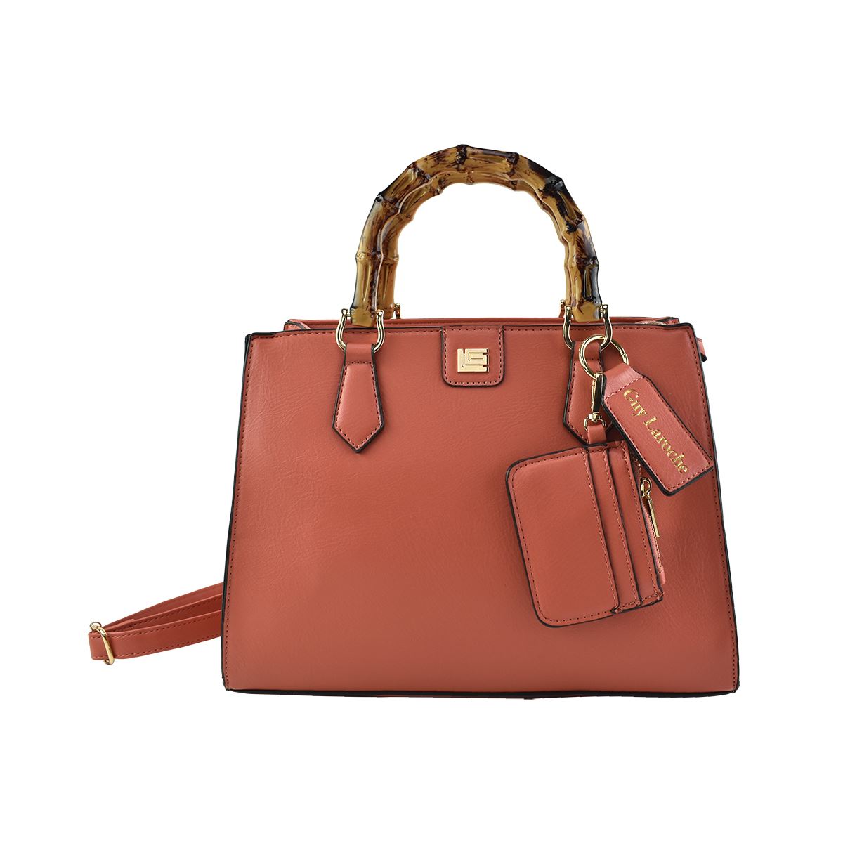 Bolso Satchel Guy Laroche Naranja para Mujer
