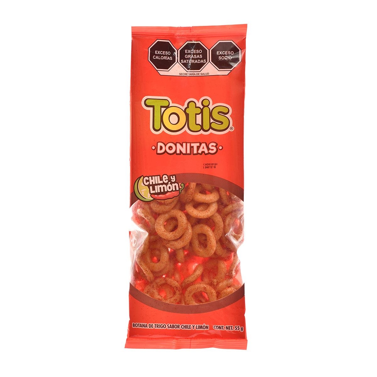 Totis Donitas Chile /Limón Tubo 55grs