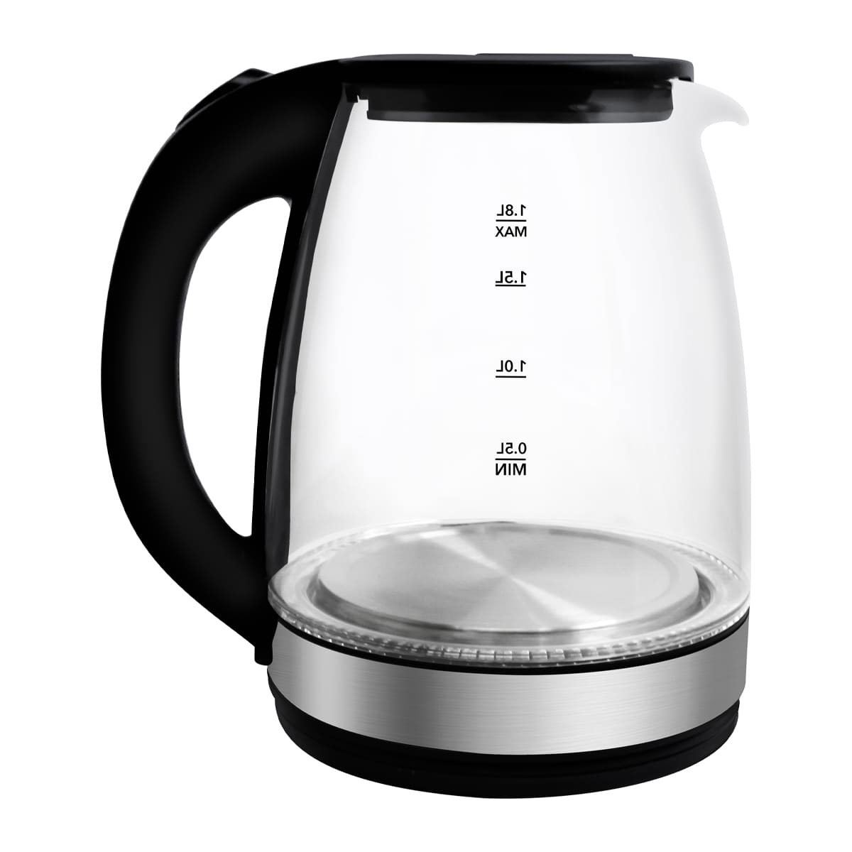 Tetera de Vidrio RCA 1.8 Lts Negro RC-328