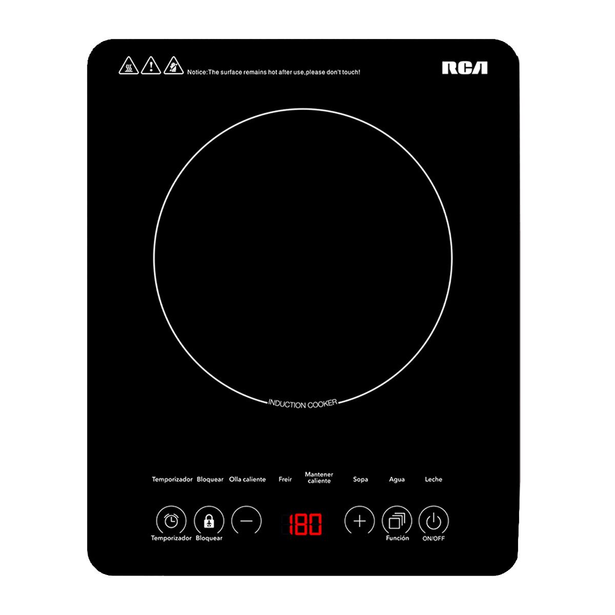 Parrilla de Inducción RCA 1 Quemador Negro RC-12A3