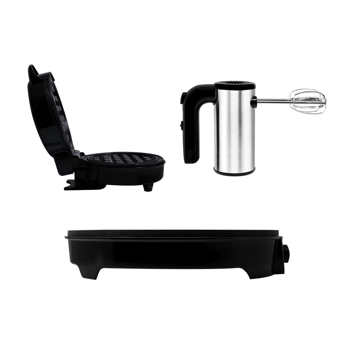 Combo Dulce (Crepera, Mini Waflera y Batidora) Negro RC-CD RCA