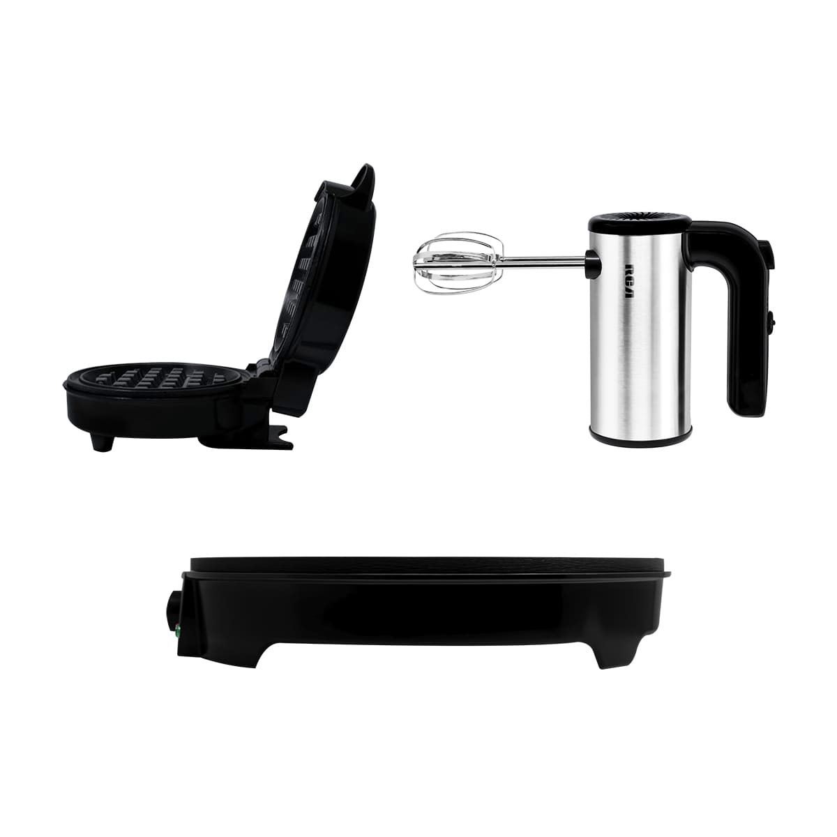 Combo Dulce (Crepera, Mini Waflera y Batidora) Negro RC-CD RCA