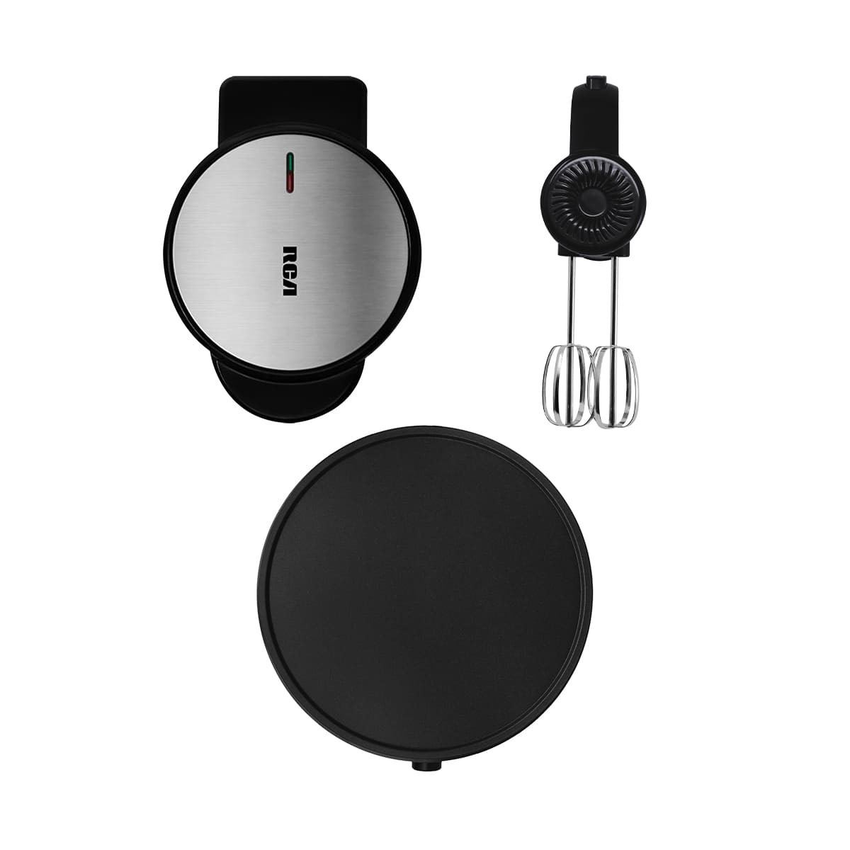 Combo Dulce (Crepera, Mini Waflera y Batidora) Negro RC-CD RCA