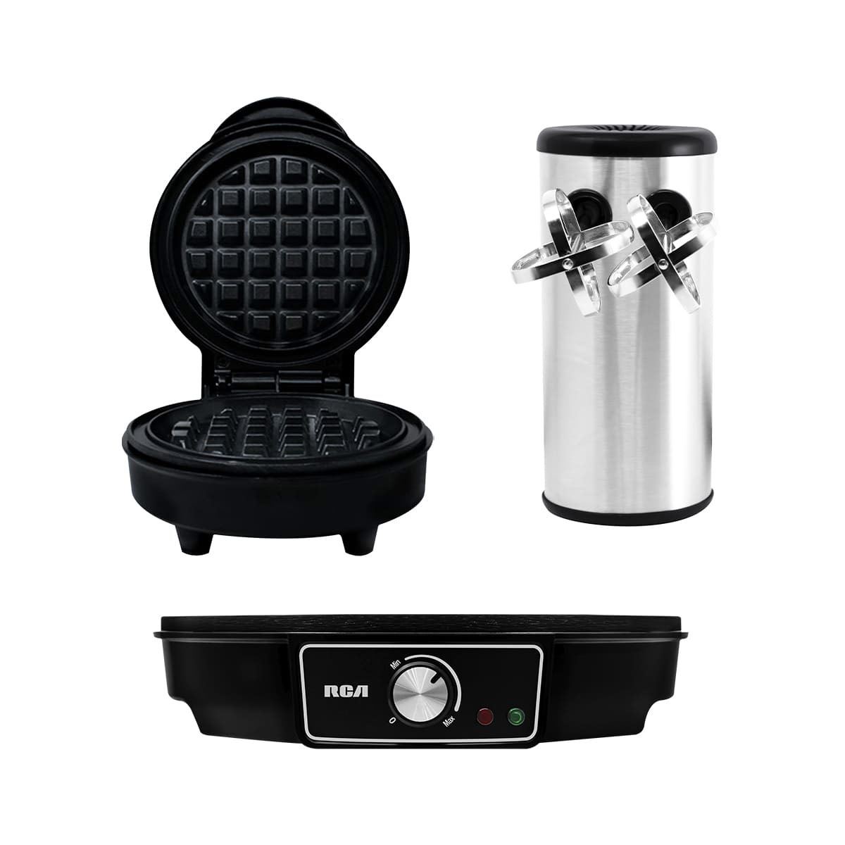 Combo Dulce (Crepera, Mini Waflera y Batidora) Negro RC-CD RCA