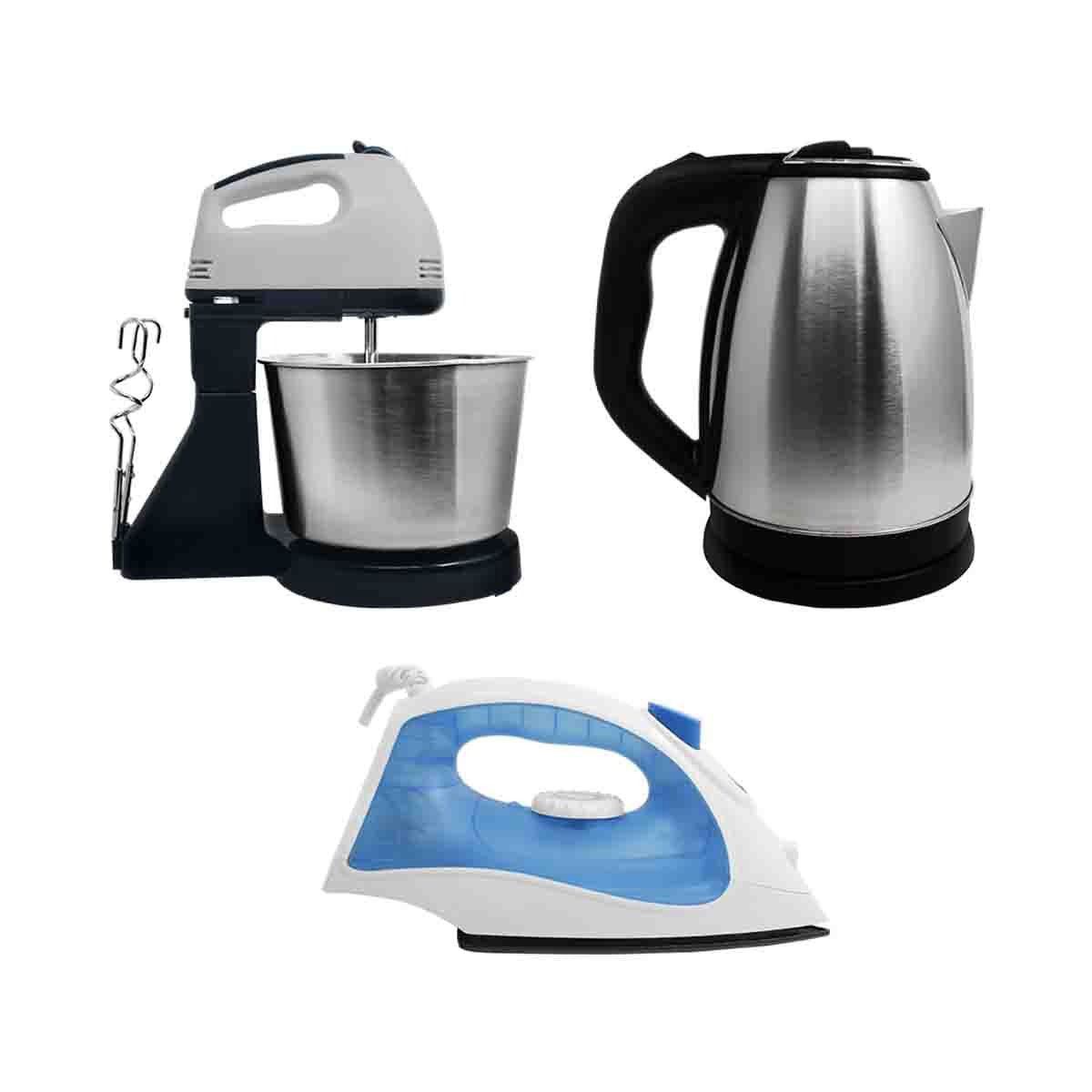 Combo Hogar (Batidora, Tetera y Plancha) Unicolor RC-CH RCA