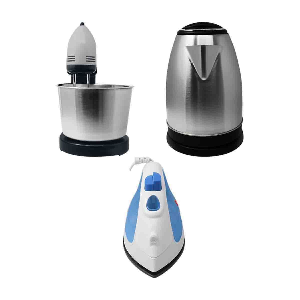 Combo Hogar (Batidora, Tetera y Plancha) Unicolor RC-CH RCA