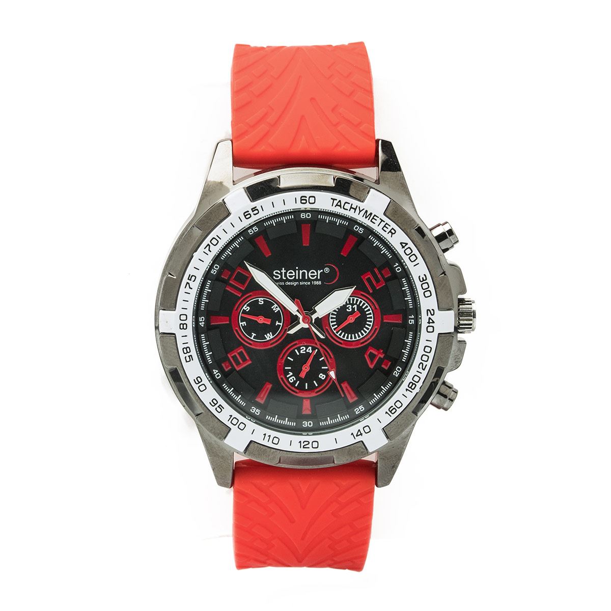 Reloj Steiner de Pulso Naranja Para Caballero