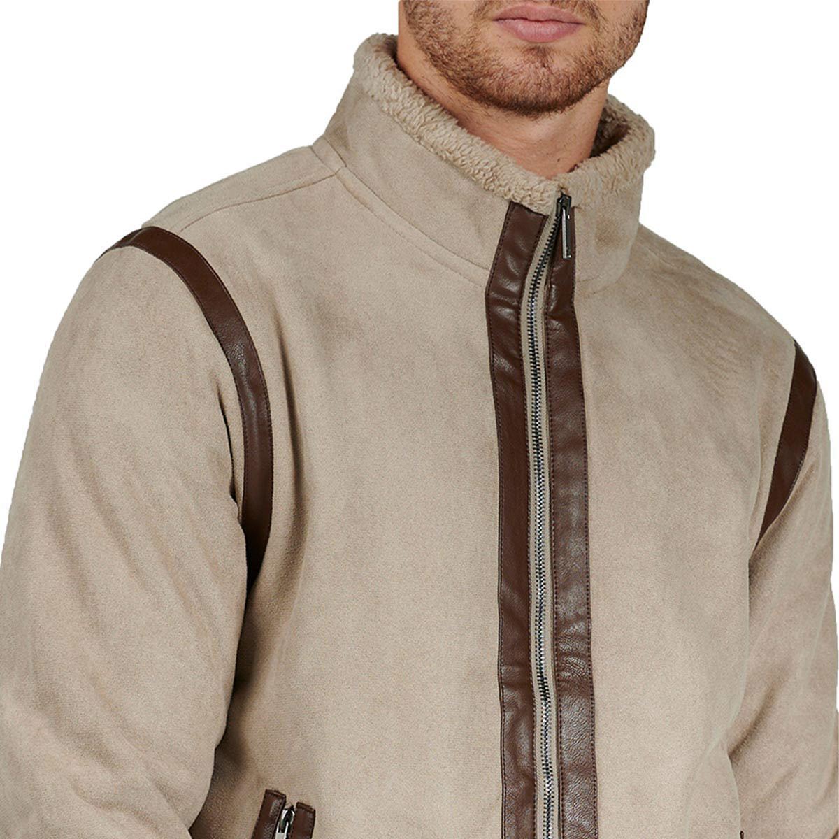 Chamarra para caballero Generra color hueso talla extra-grande