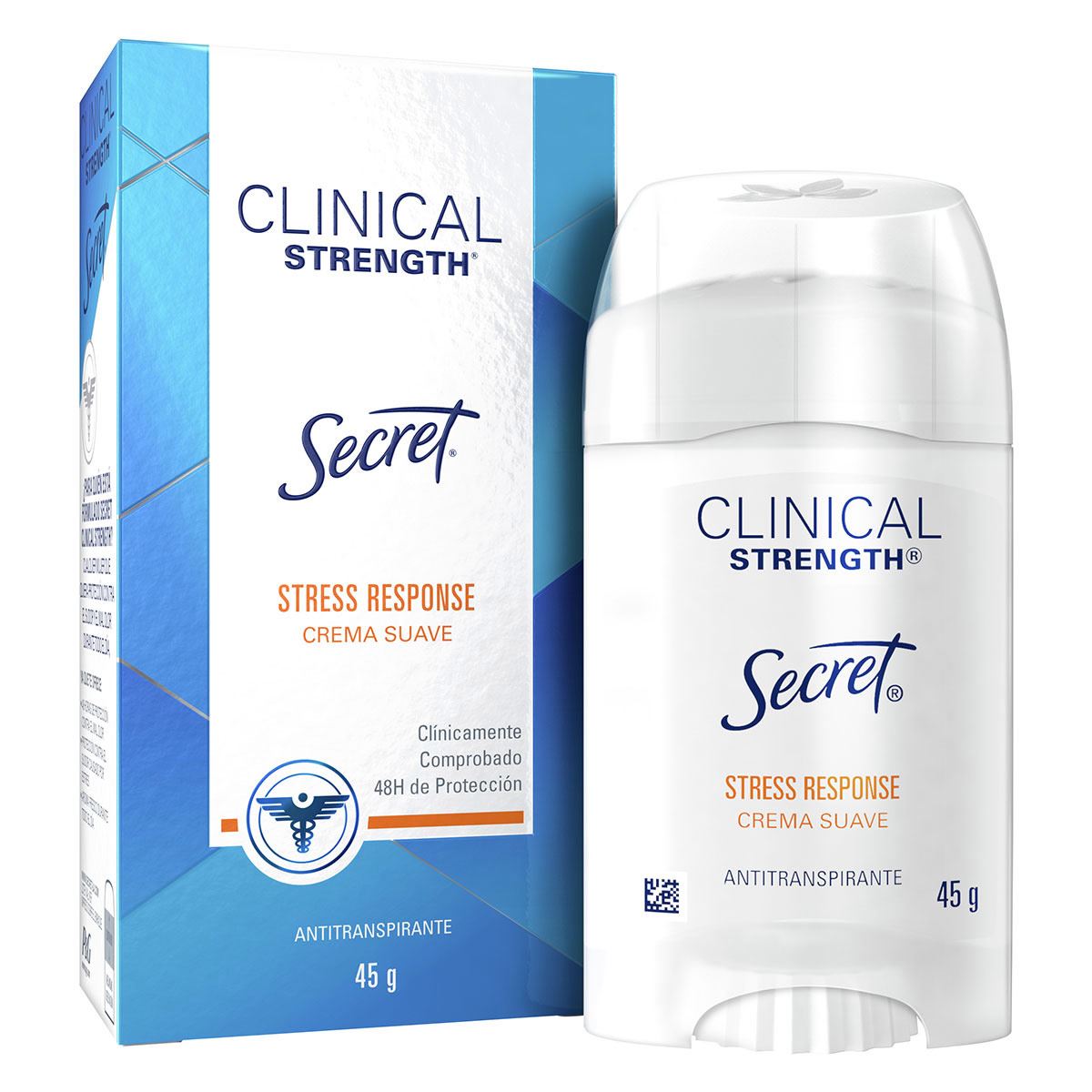 Antitranspirante en Crema Suave Strength Stress Response Secret Clinical 45 g