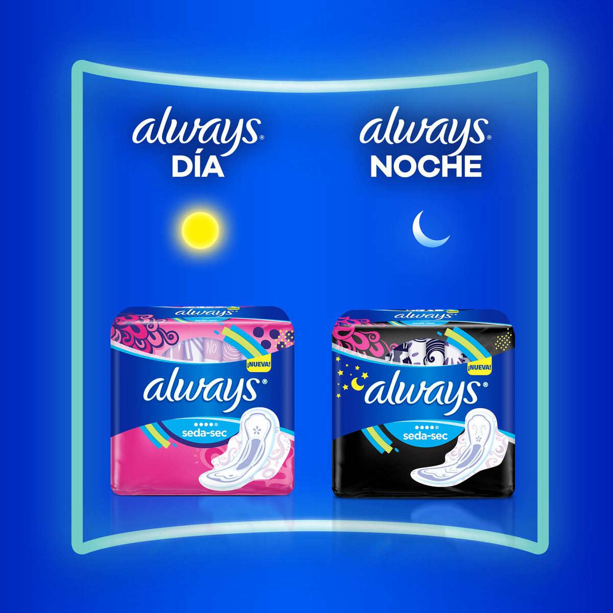 Toallas Femeninas para Flujo Abundante con Cubierta Always Seda-Sec 10 unidades