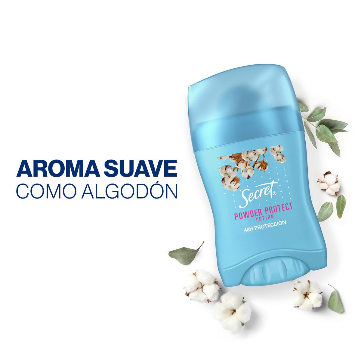 Antitranspirante en Barra Invisible Protect Cotton Secret Powder 45 g