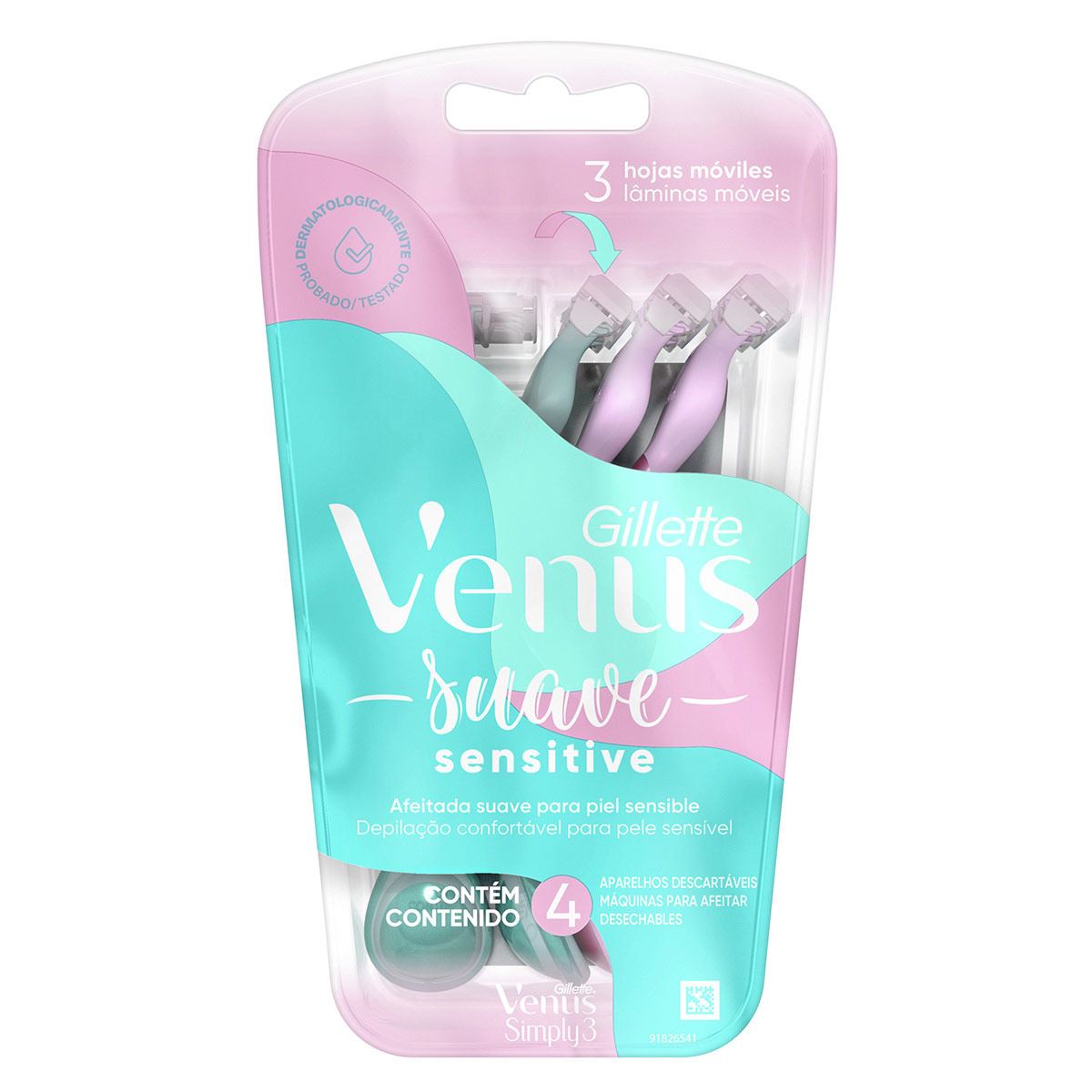 Rastrillos Desechables Suave Sensitive Gillette Venus 4 Unidades