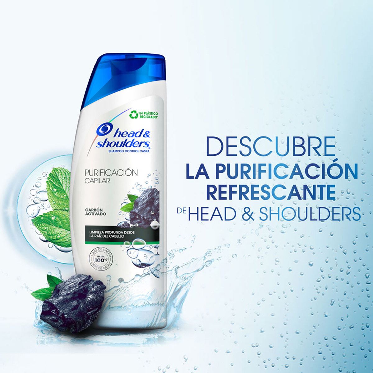 Dermo - Acondicionador Head & Shoulders Purificación Capilar Carbón Activado 150 ml