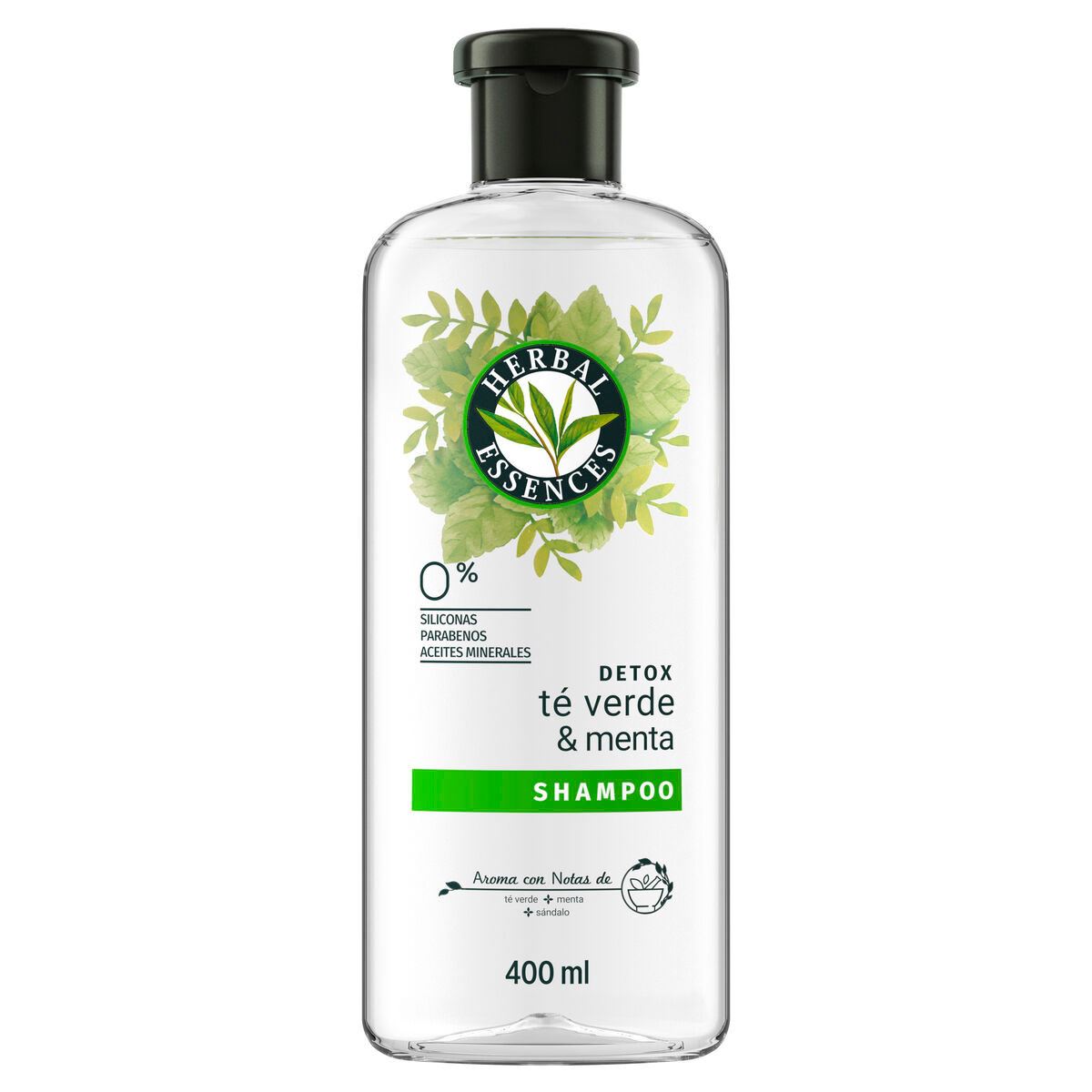 Shampoo Detox Té Verde & Menta Herbal Essences  400 ml