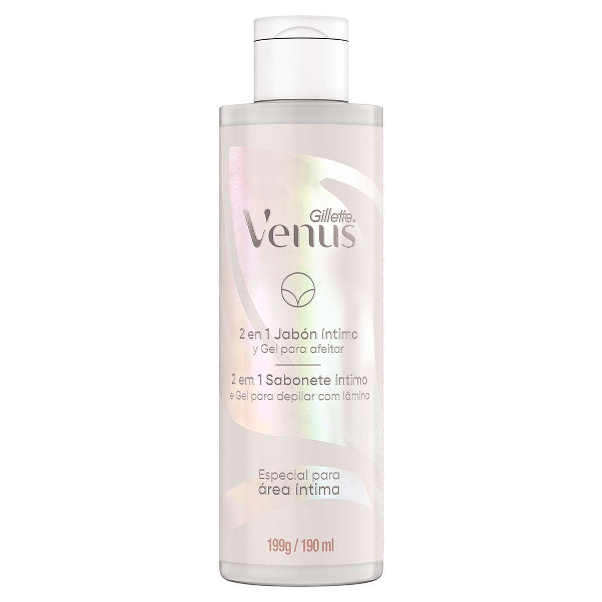 Gillette Venus 2 en 1 Jabón íntimo y Gel para Afeitar Especial para Área íntima 190 ml 1 Unidad