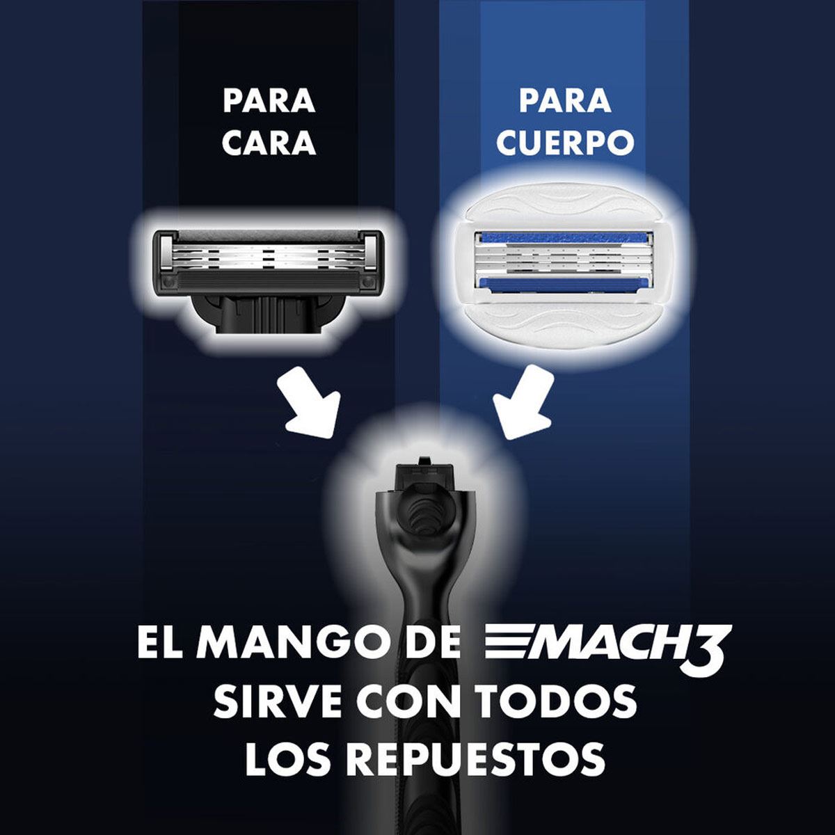 Gillette Mach3 Carbono Repuesto para Rastrillo de Afeitar con Carbón Activado 4 unidades