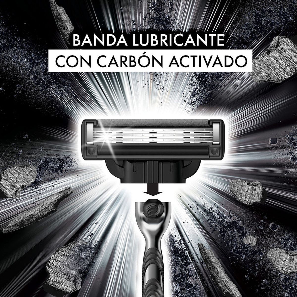 Gillette Mach3 Carbono Repuesto para Rastrillo de Afeitar con Carbón Activado 2 unidades