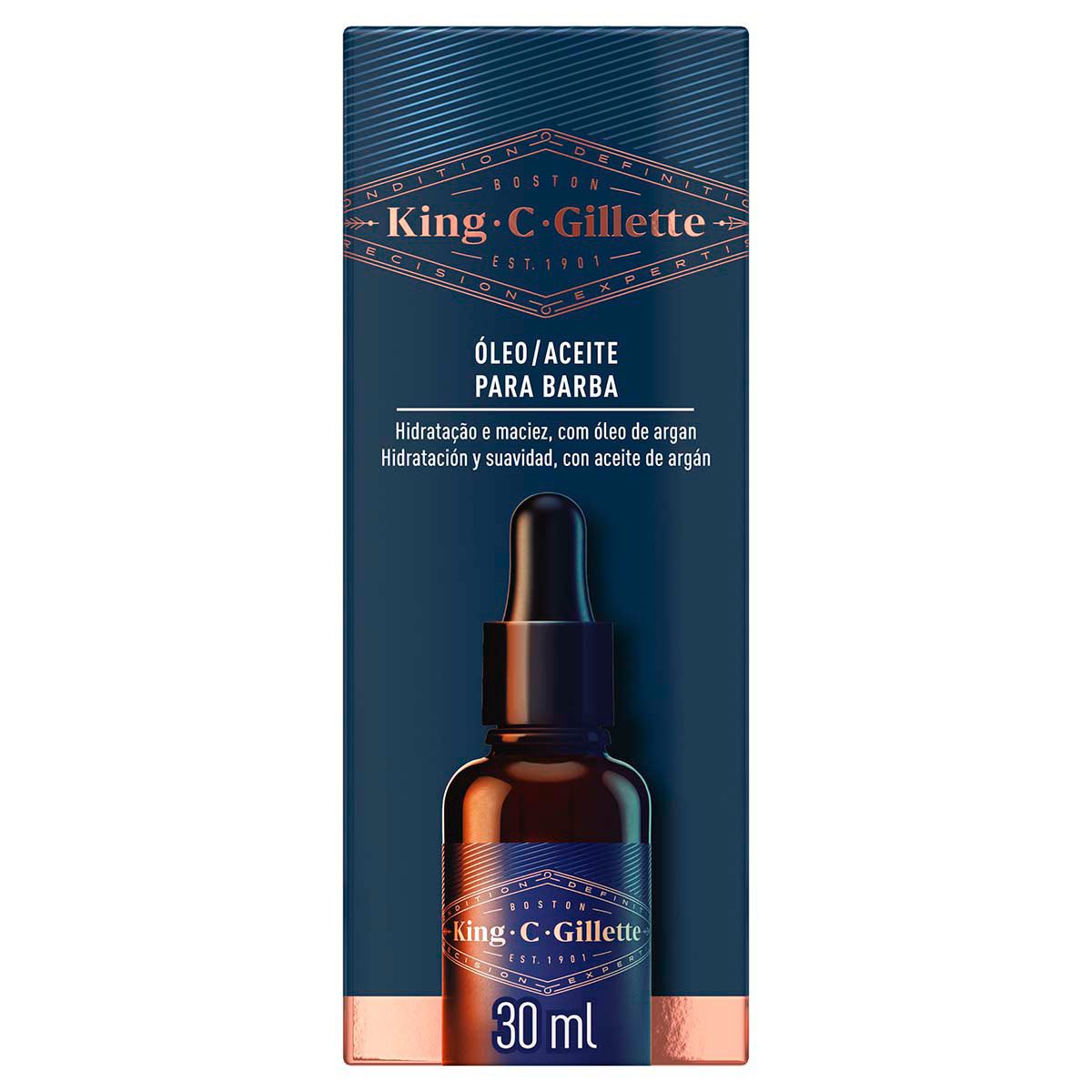 Aceite con Argán para Barba King C. Gillette 30ml