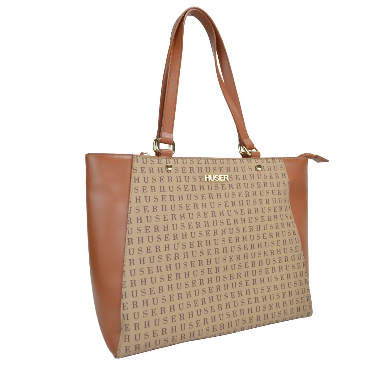 Bolsa tote color café claro para Mujer Huser