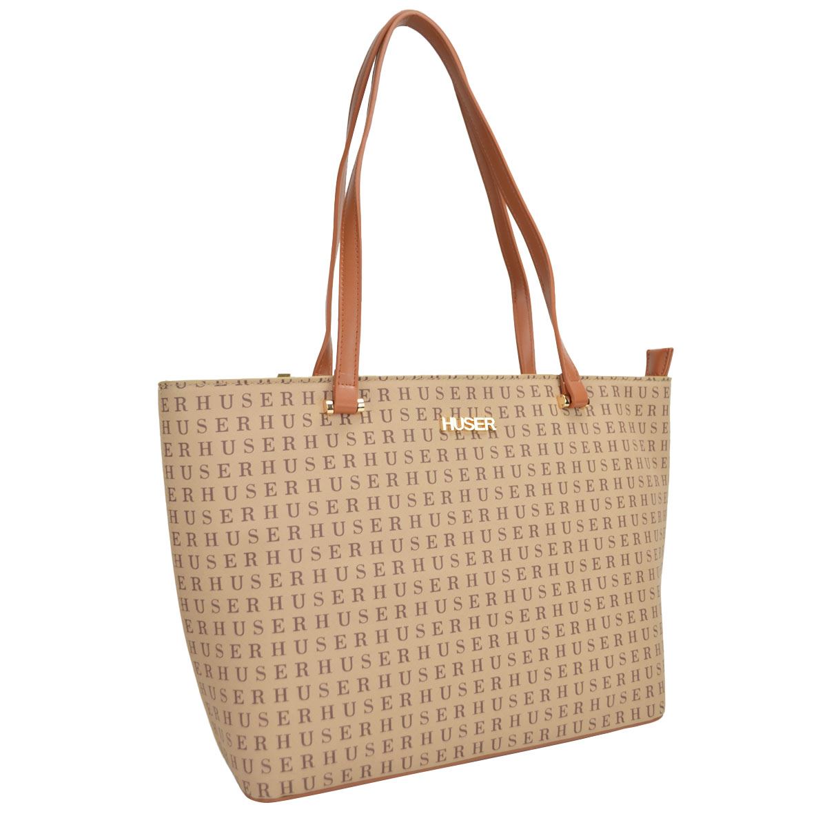 Bolsa tote color café claro para Mujer Huser