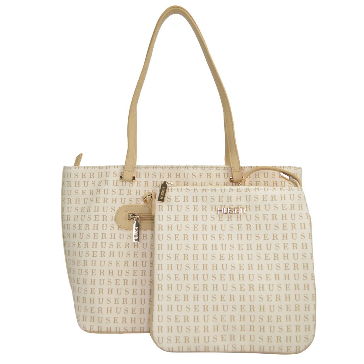Bolsa tote color beige para Mujer Huser