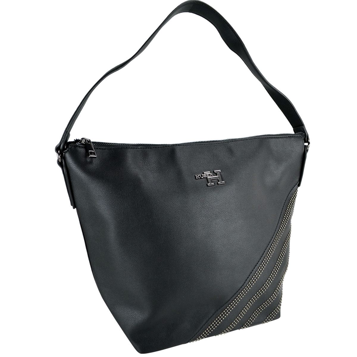 Bolsa Huser Hobo Sintético Negro