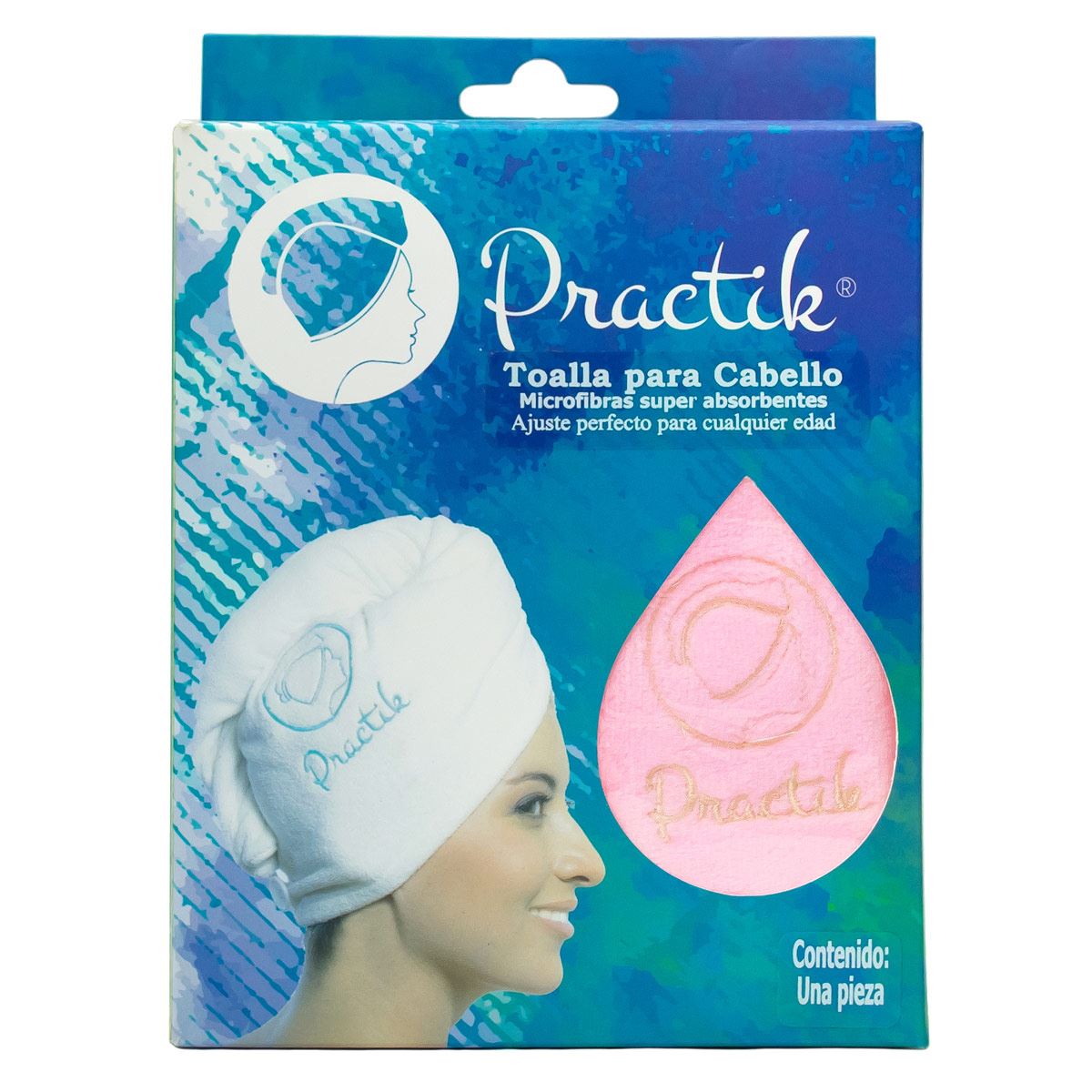 Toalla Turbante Rosa Practik