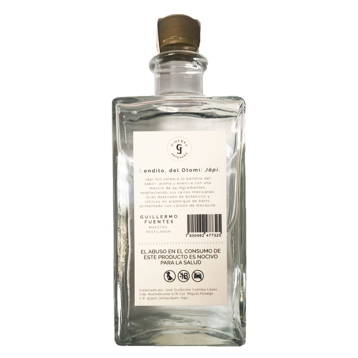 Ginebra Artesanal 34 Botánicos Jäpi 750 ML.