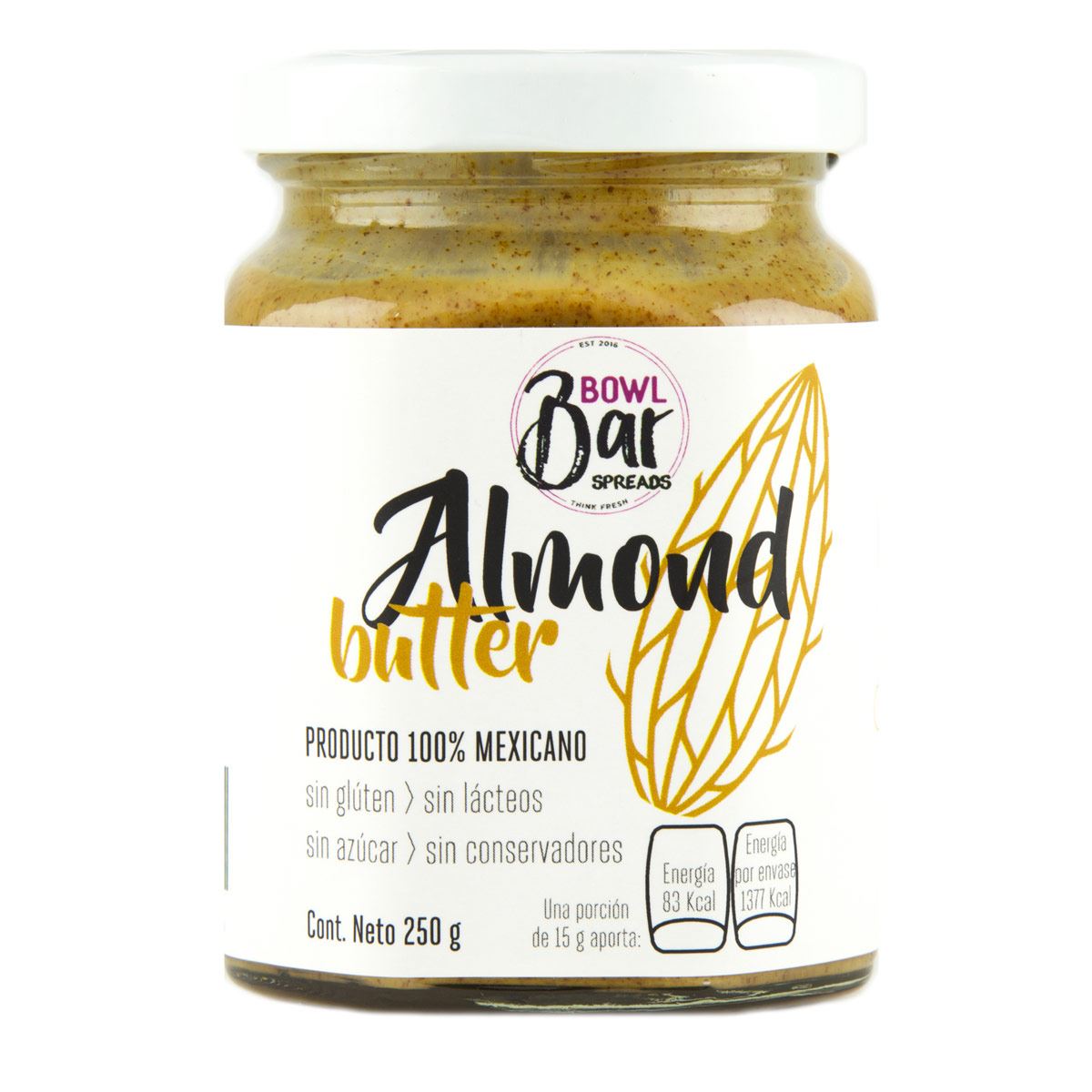Crema De Almendras 250 Gramos Bowl Bar