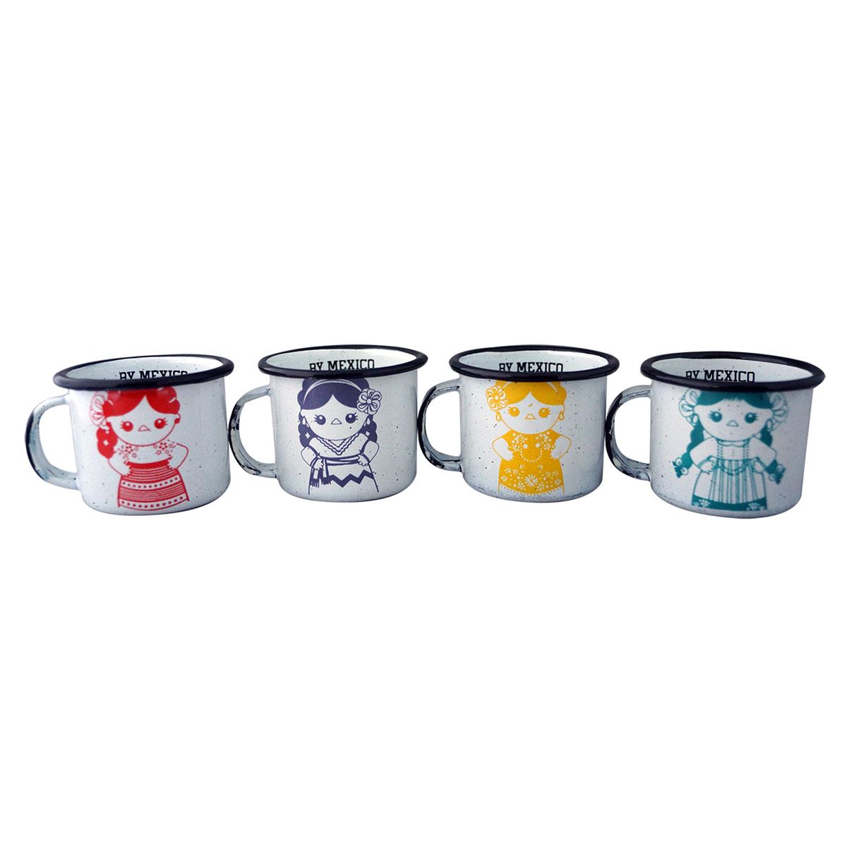 Set de 4 Mini pocillos indias By México