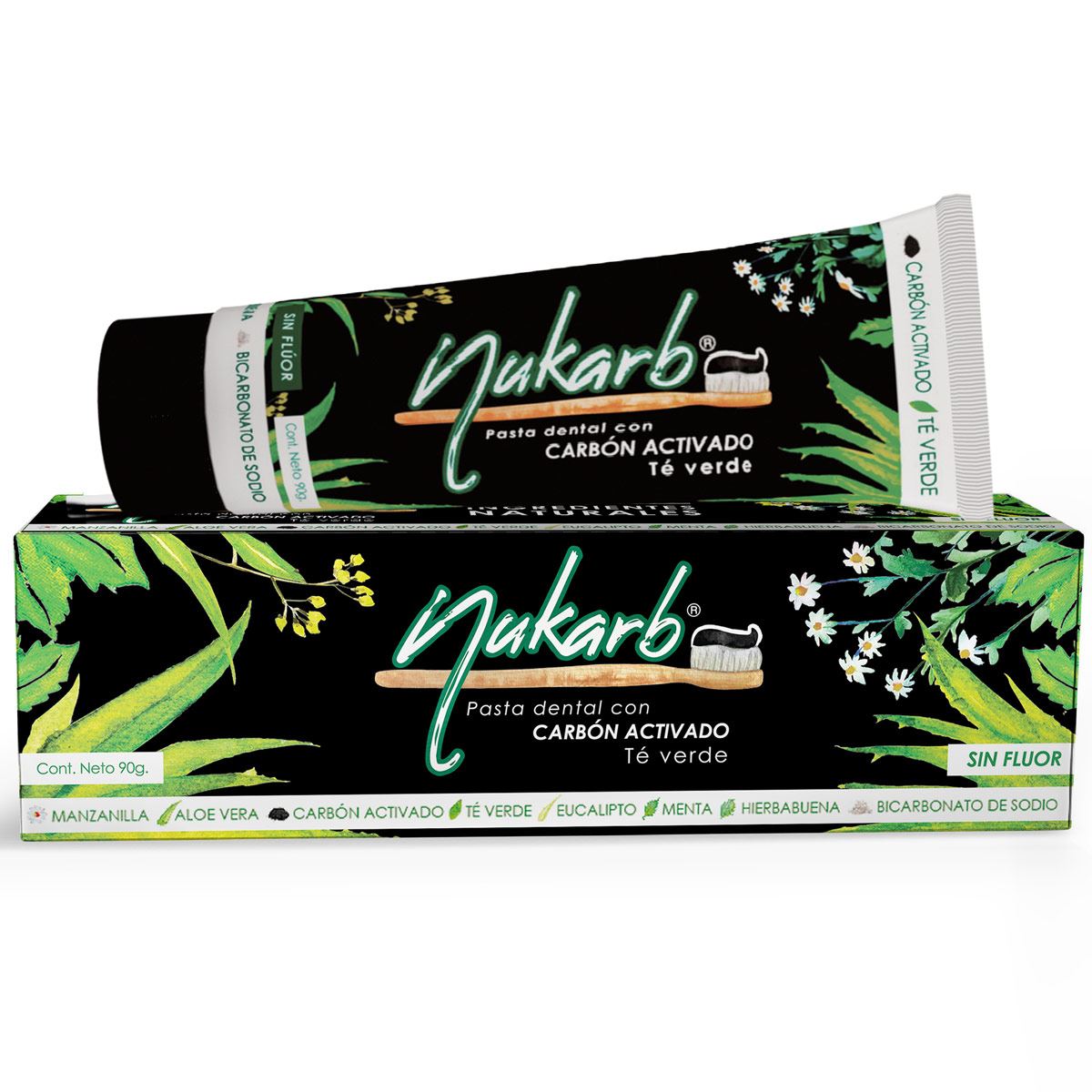 Pasta Dental Con 7 Ingredientes Naturales Y Carbón Activado