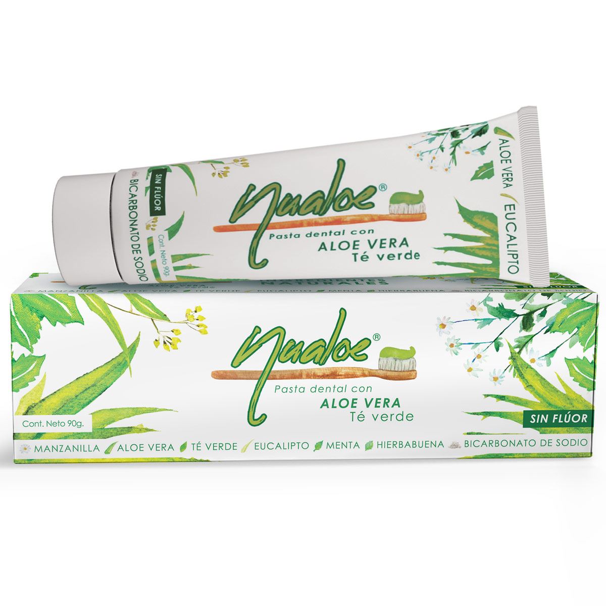 Pasta Dental Con 7 Ingredientes Naturales - Aloe Vera