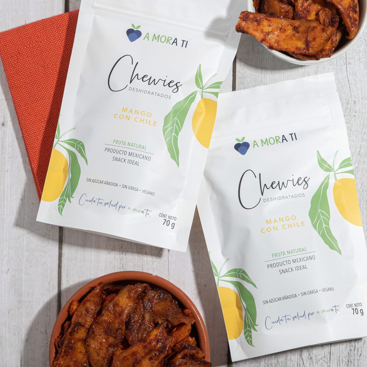Chewies de Mango deshidratado con chile 70g