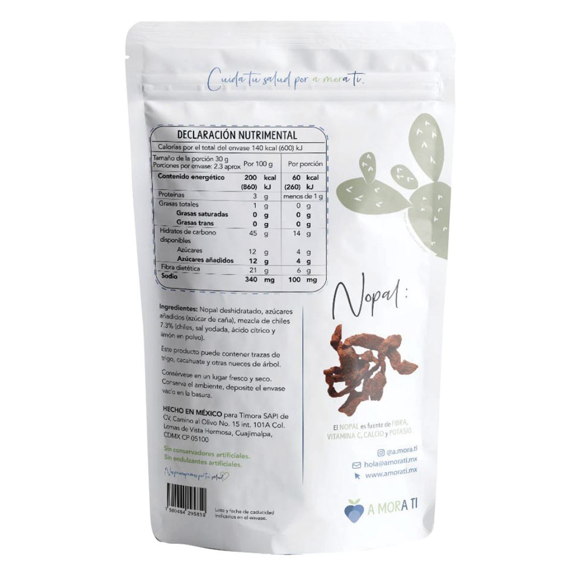 Chewies de Nopal deshidratado con chile 70g