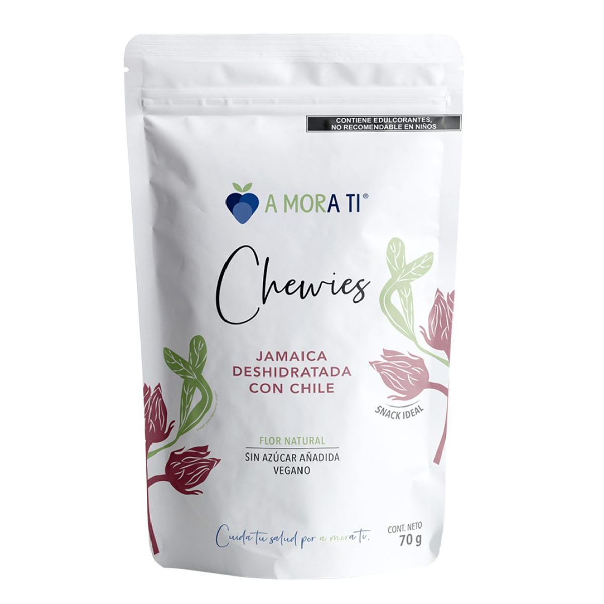 Chewies de Flor de Jamaica deshidratada con chile 70g