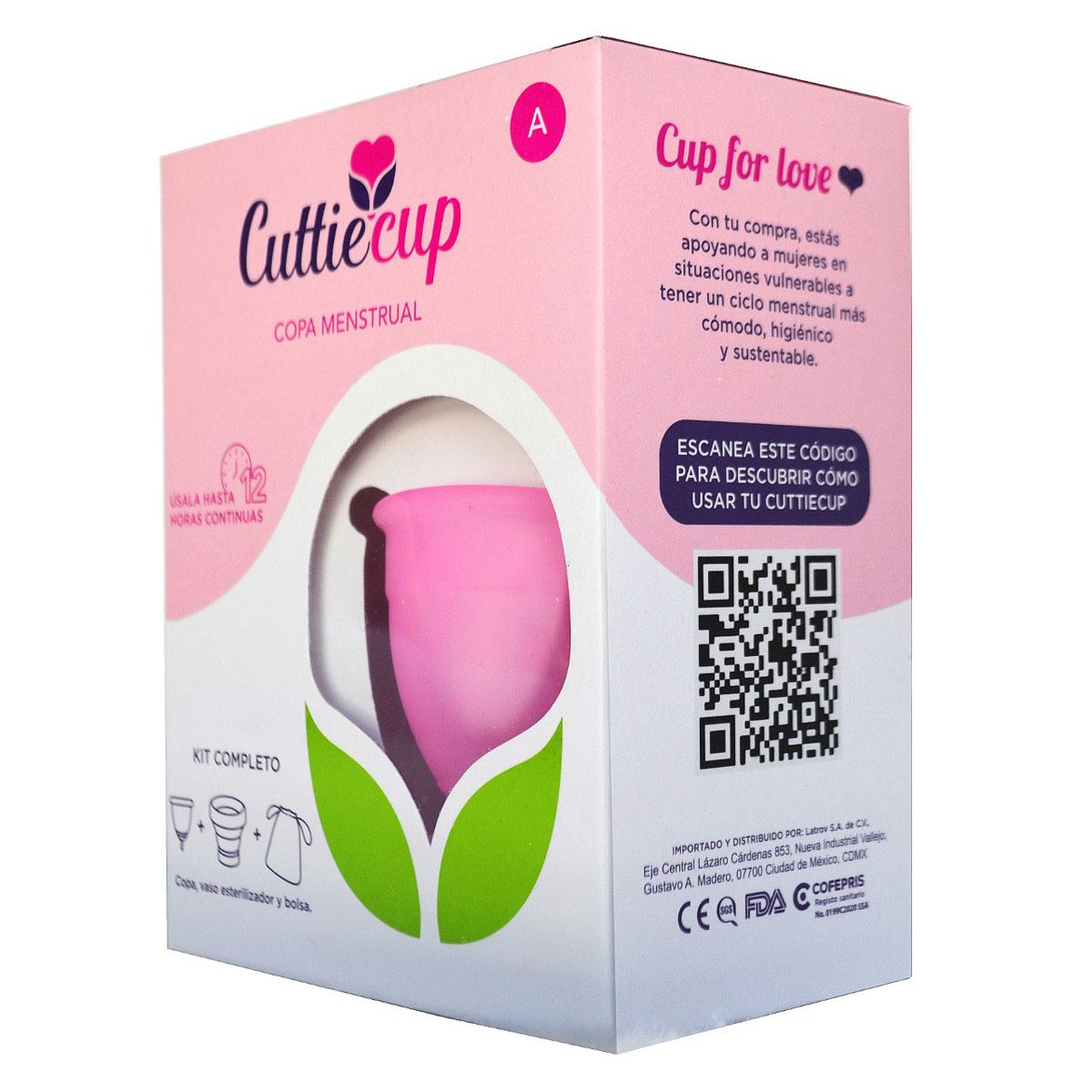Copa Menstrual Reutilizable Talla Estándar + vaso esterilizador