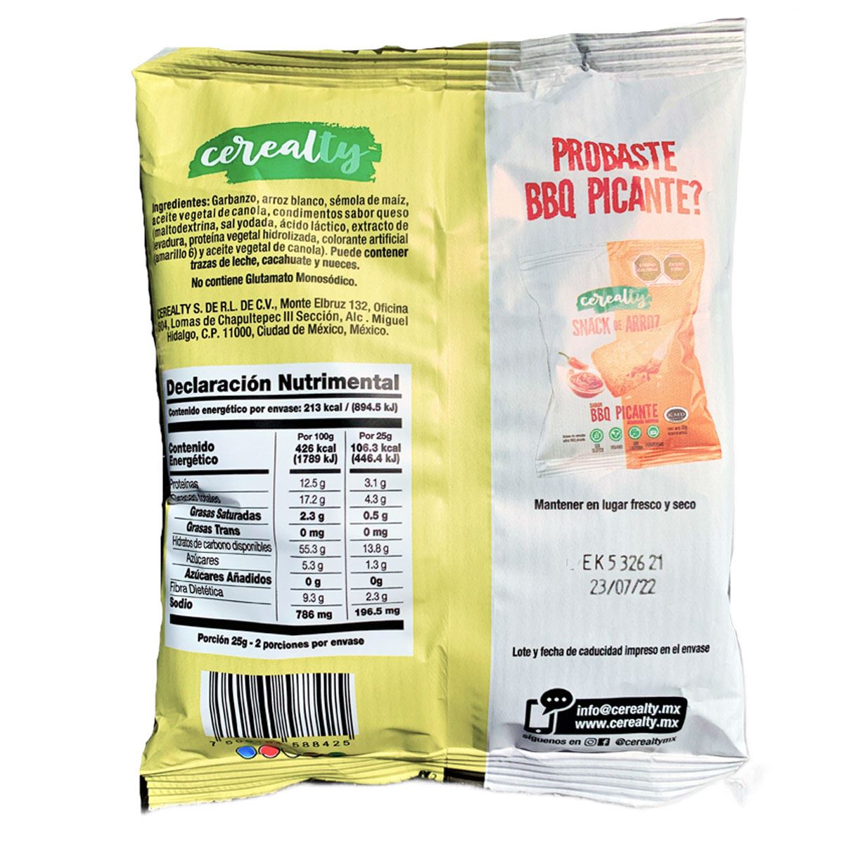 Snack de Arroz sabor Queso Vegano 50 g