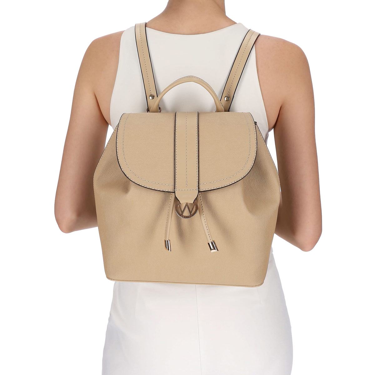 Mochila Westies backpack color Beige para Mujer