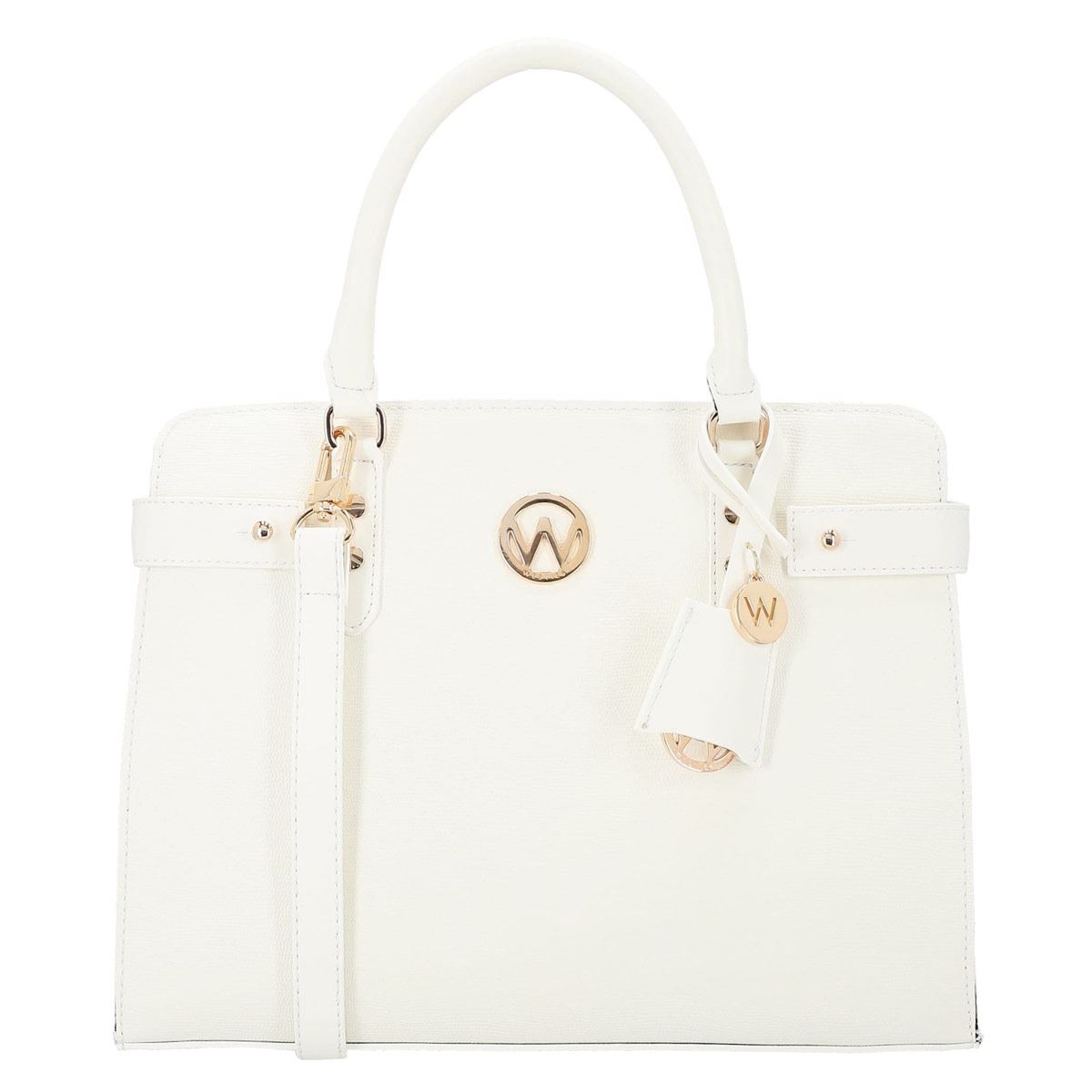 Bolsa satchel WESTIES color Blanco Modelo HBREPTIALE2WE