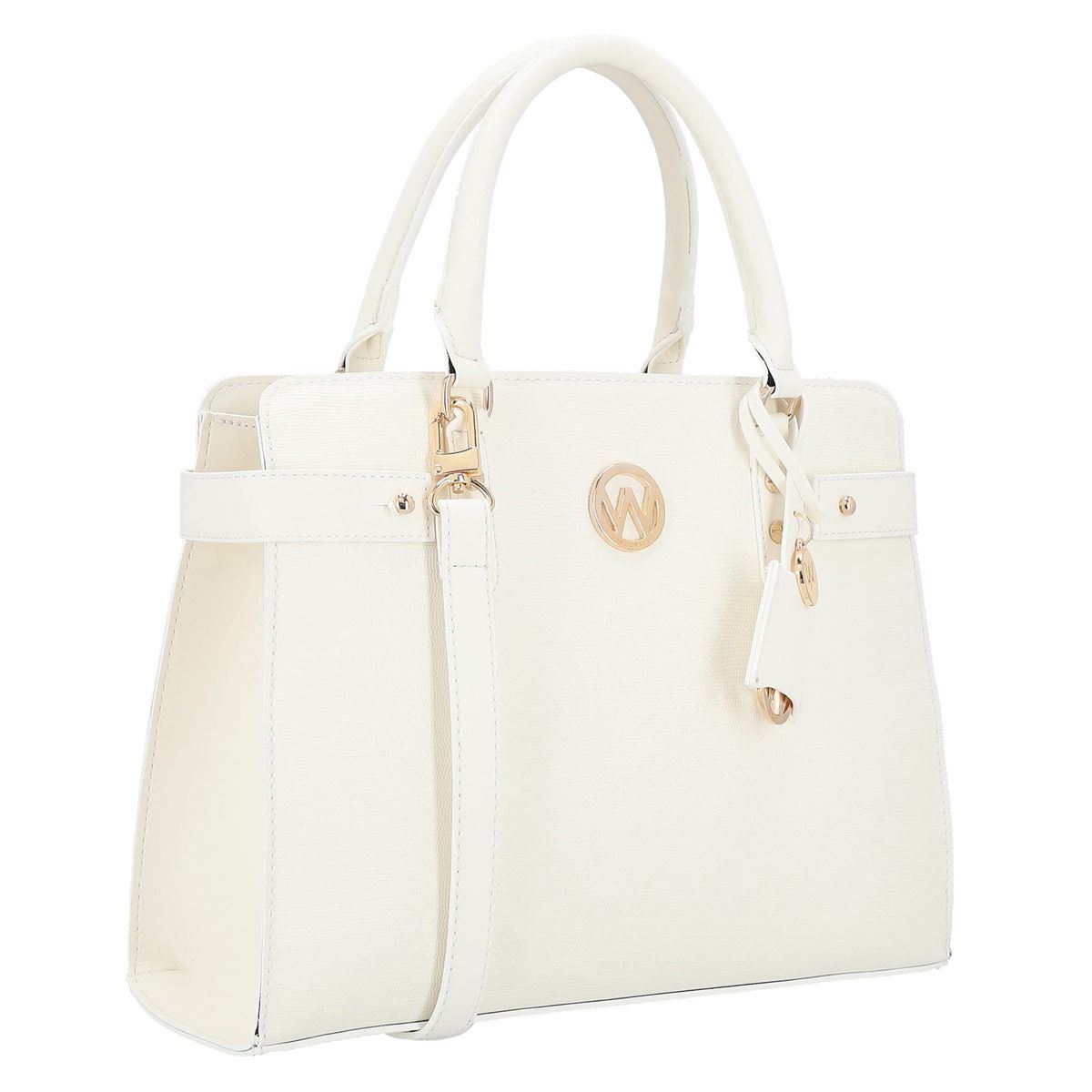 Bolsa satchel WESTIES color Blanco Modelo HBREPTIALE2WE