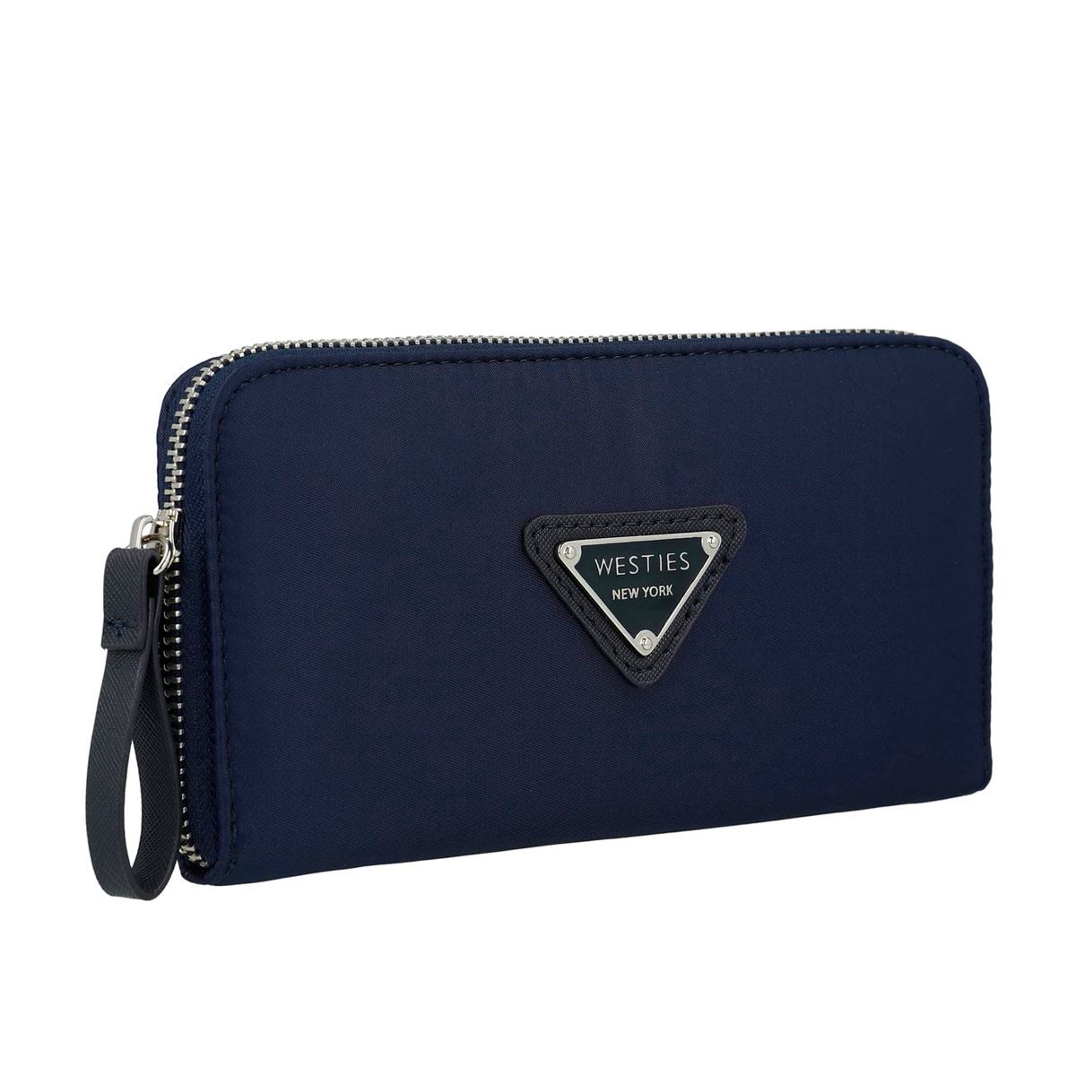 Cartera Tipo Zip Around Color Azul Marino para Mujer Westies