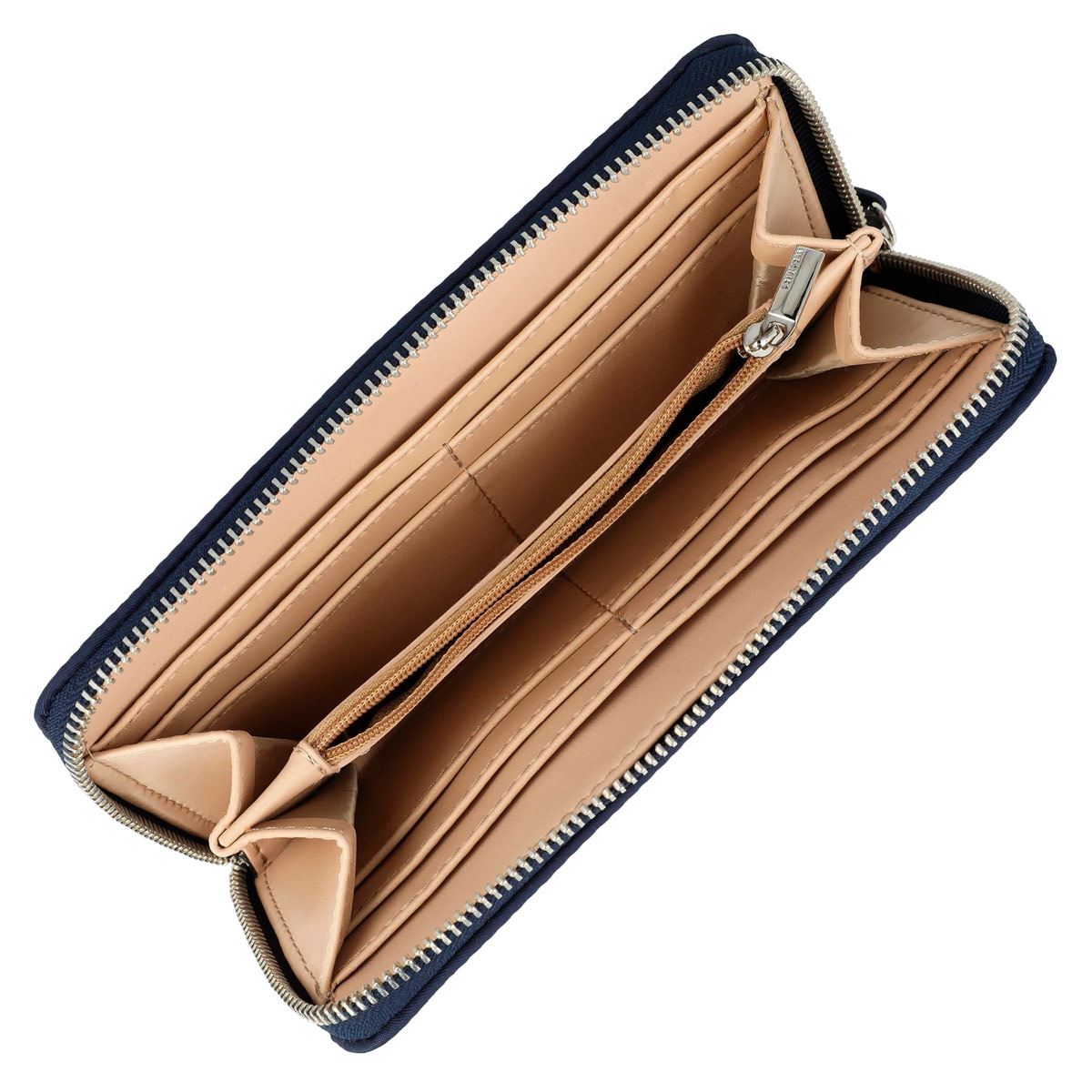 Cartera Tipo Zip Around Color Azul Marino para Mujer Westies
